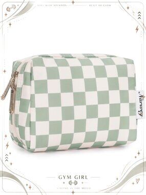 Small Water-Resistant Makeup Bag Mini Cosmetic Pouch Purse Organizer